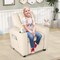 Sponge PU Wood PP Kids Recliner Chair with Adjustable Backrest, Footrest and Firm Cushion